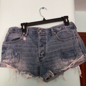 Light wash Abercrombie and Fitch shorts